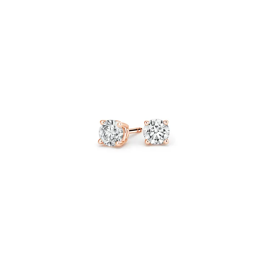 0.10CTW Four Prong Round Diamond Stud Earrings - SE010