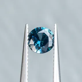 0.98CT ROUND BRILLIANT NIGERIAN SAPPHIRE, OCEAN BLUE, 5.94X3.68MM, UNTREATED