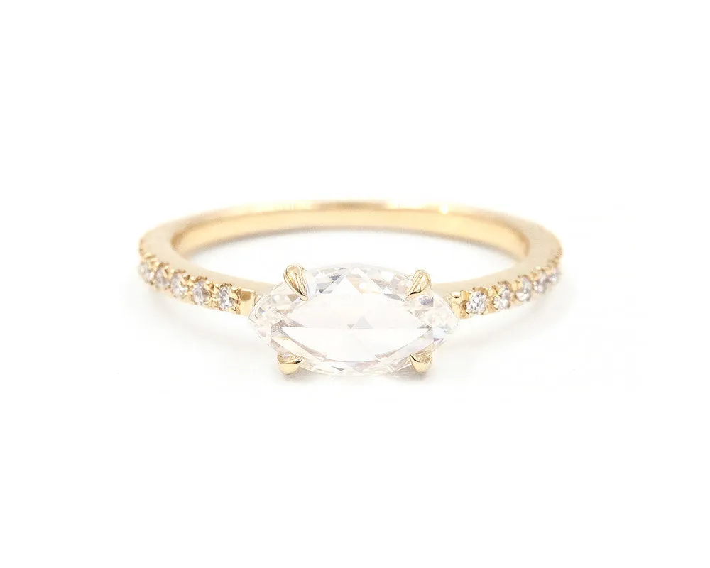 1-Carat East-West Marquise Diamond Solitaire Ring