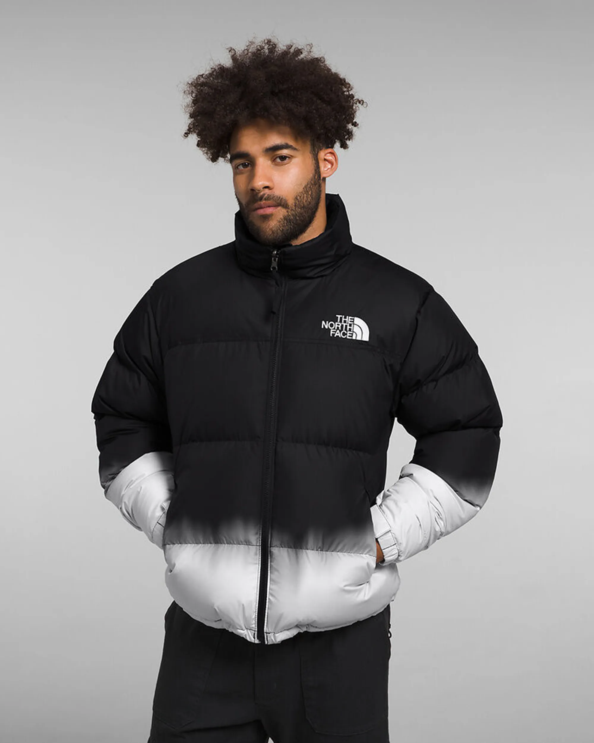 1996 Retro Dip Dye Nuptse Jacket - Black