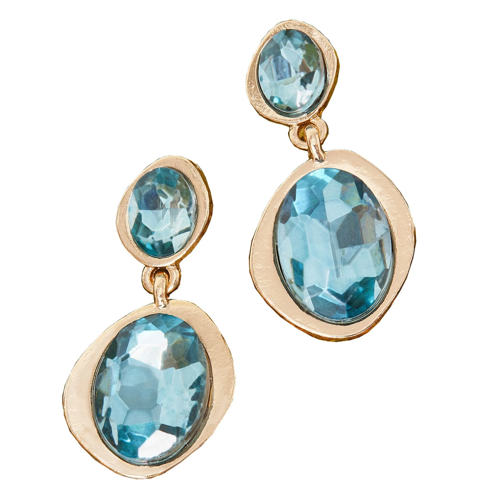 Accessorize London Women's Irregular Gem Drop Earrings