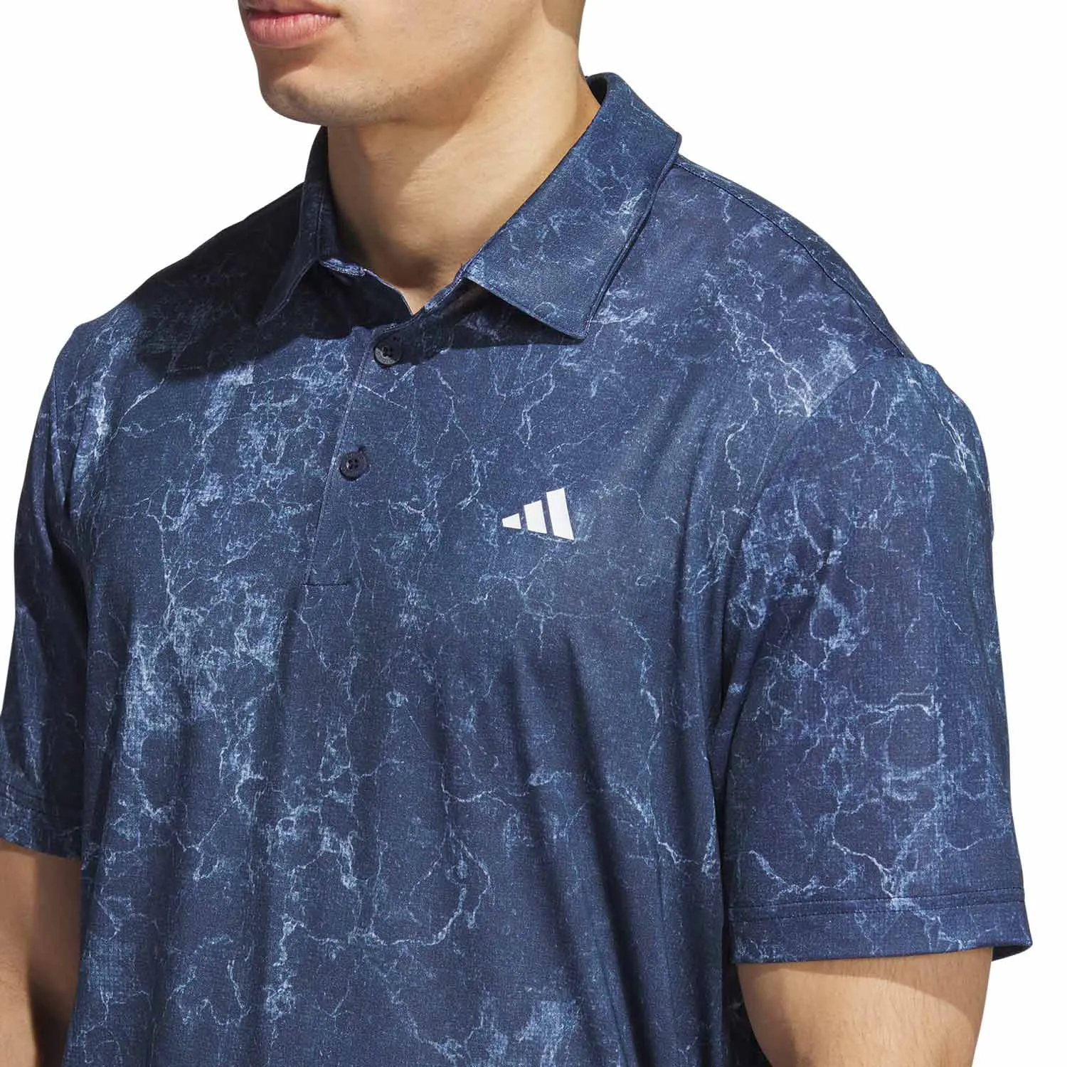 adidas Golf Ultimate365 Sun Energy Print Polo - Collegiate Navy