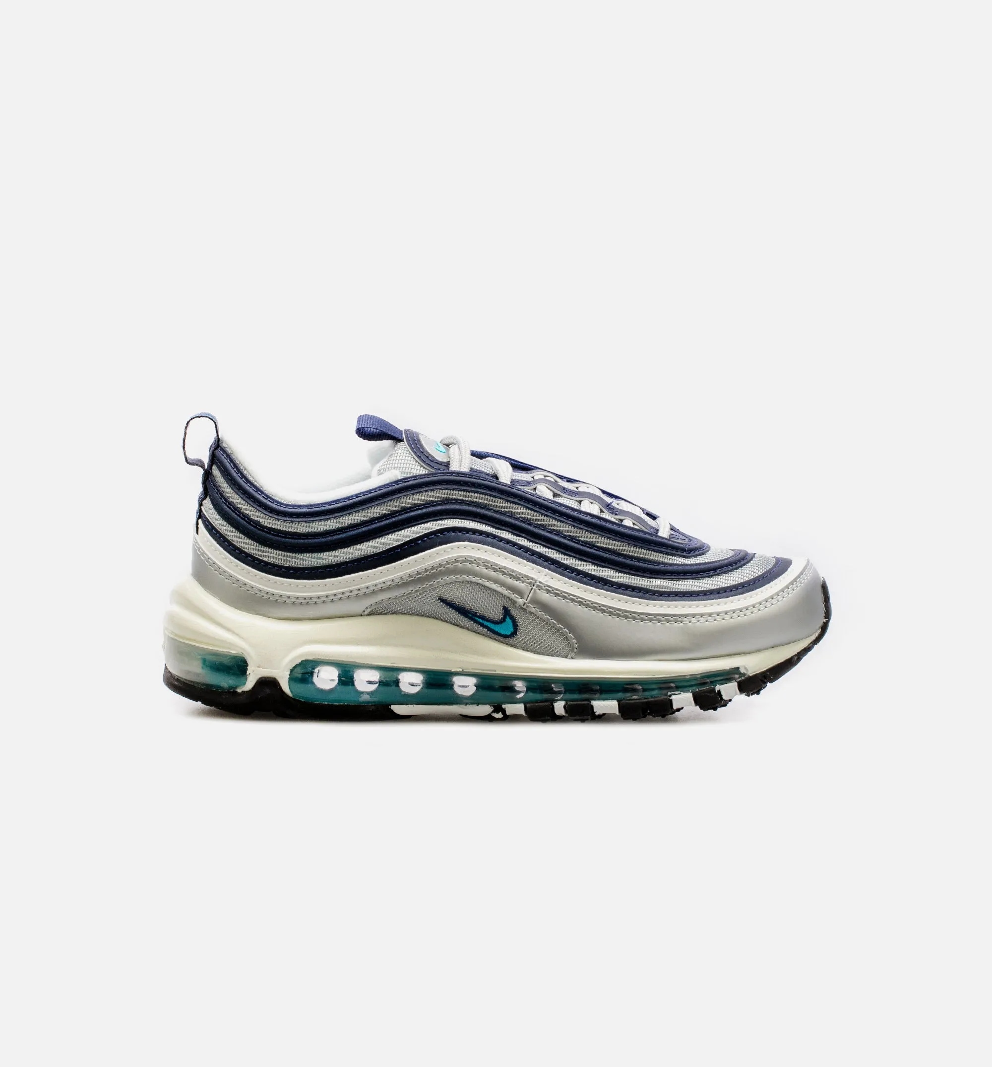 Air Max 97 Metallic Silver Chlorine Blue Womens Lifestyle Shoe - Grey/Blue