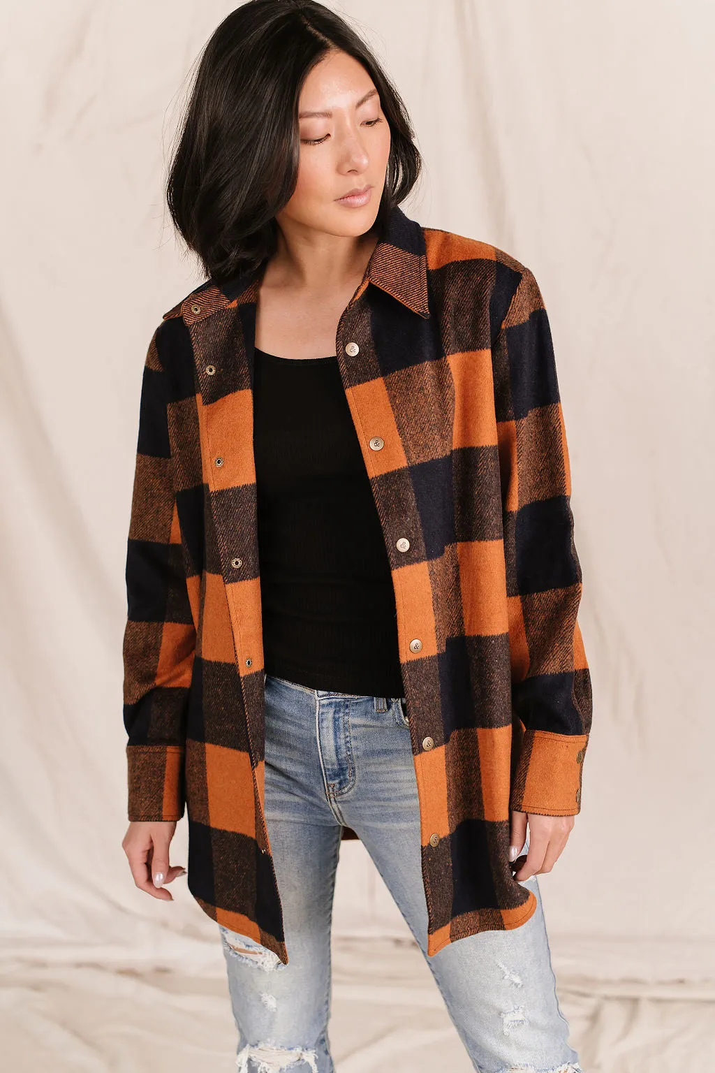 Ampersand Avenue Frankie Plaid Shacket