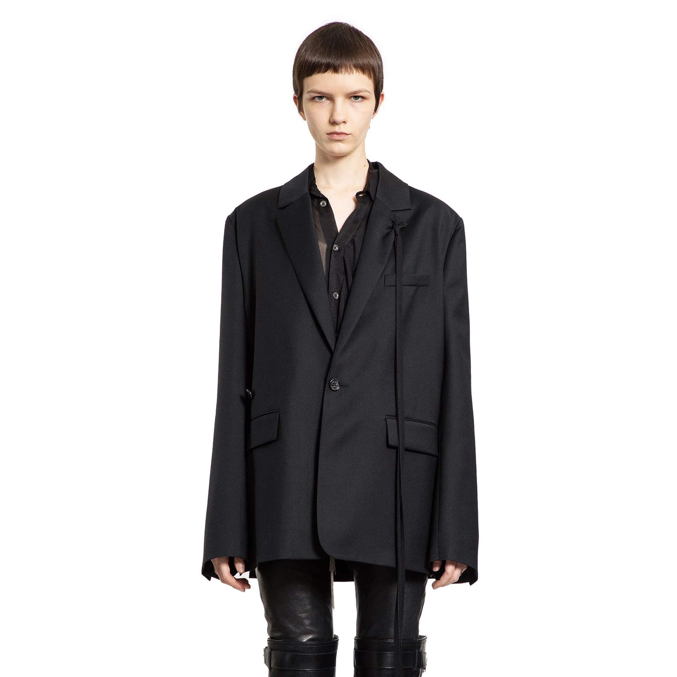 ANN DEMEULEMEESTER WOMAN BLACK BLAZERS