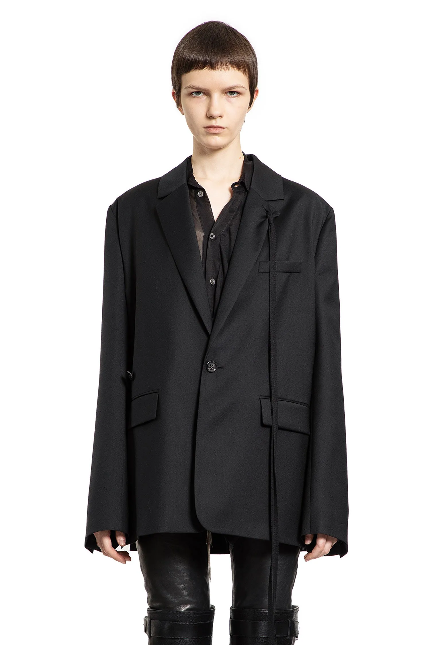 ANN DEMEULEMEESTER WOMAN BLACK BLAZERS