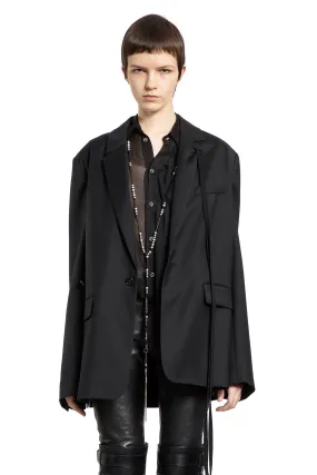 ANN DEMEULEMEESTER WOMAN BLACK BLAZERS