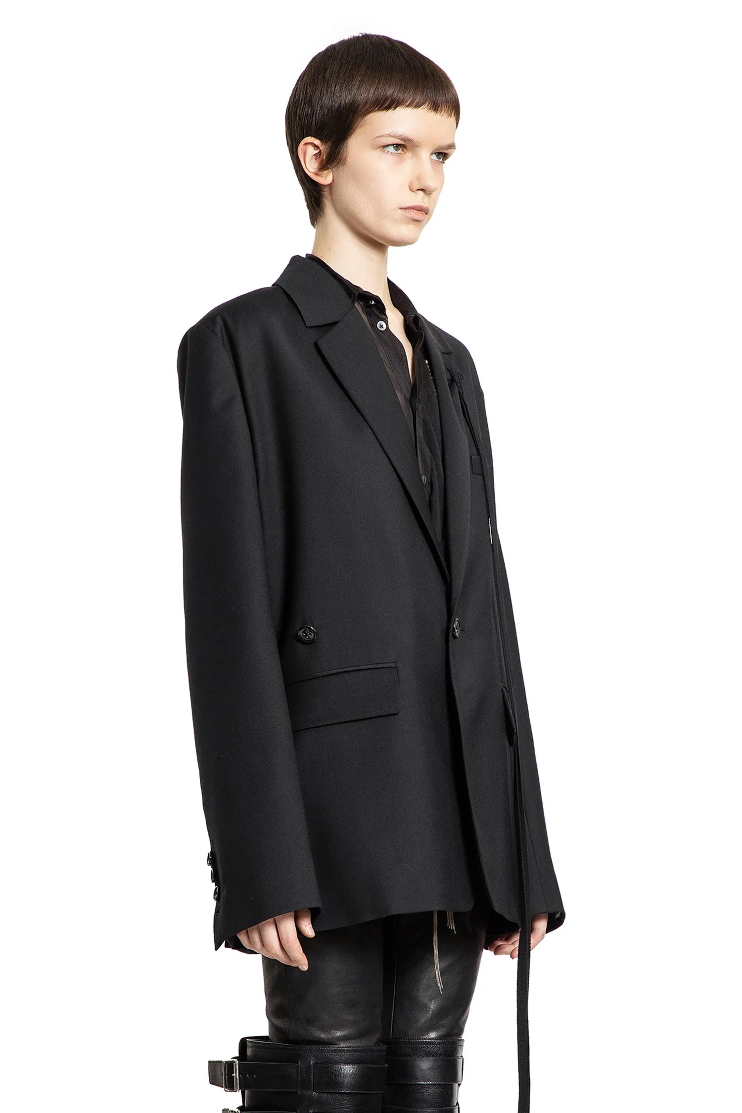 ANN DEMEULEMEESTER WOMAN BLACK BLAZERS