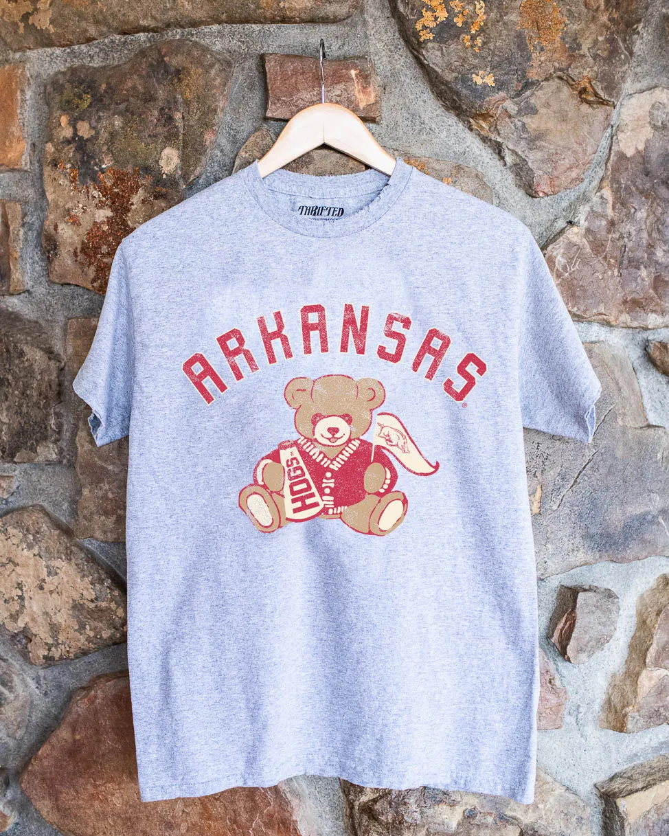 Arkansas Bear Gray Thrifted Tee