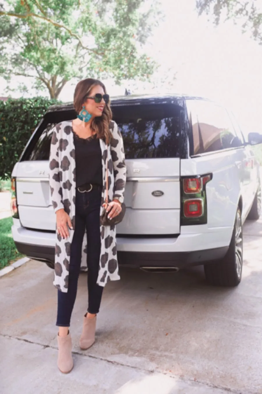 Ava Leopard Long Cardigan