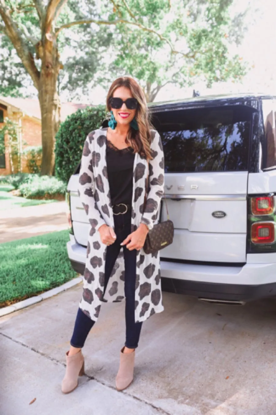 Ava Leopard Long Cardigan