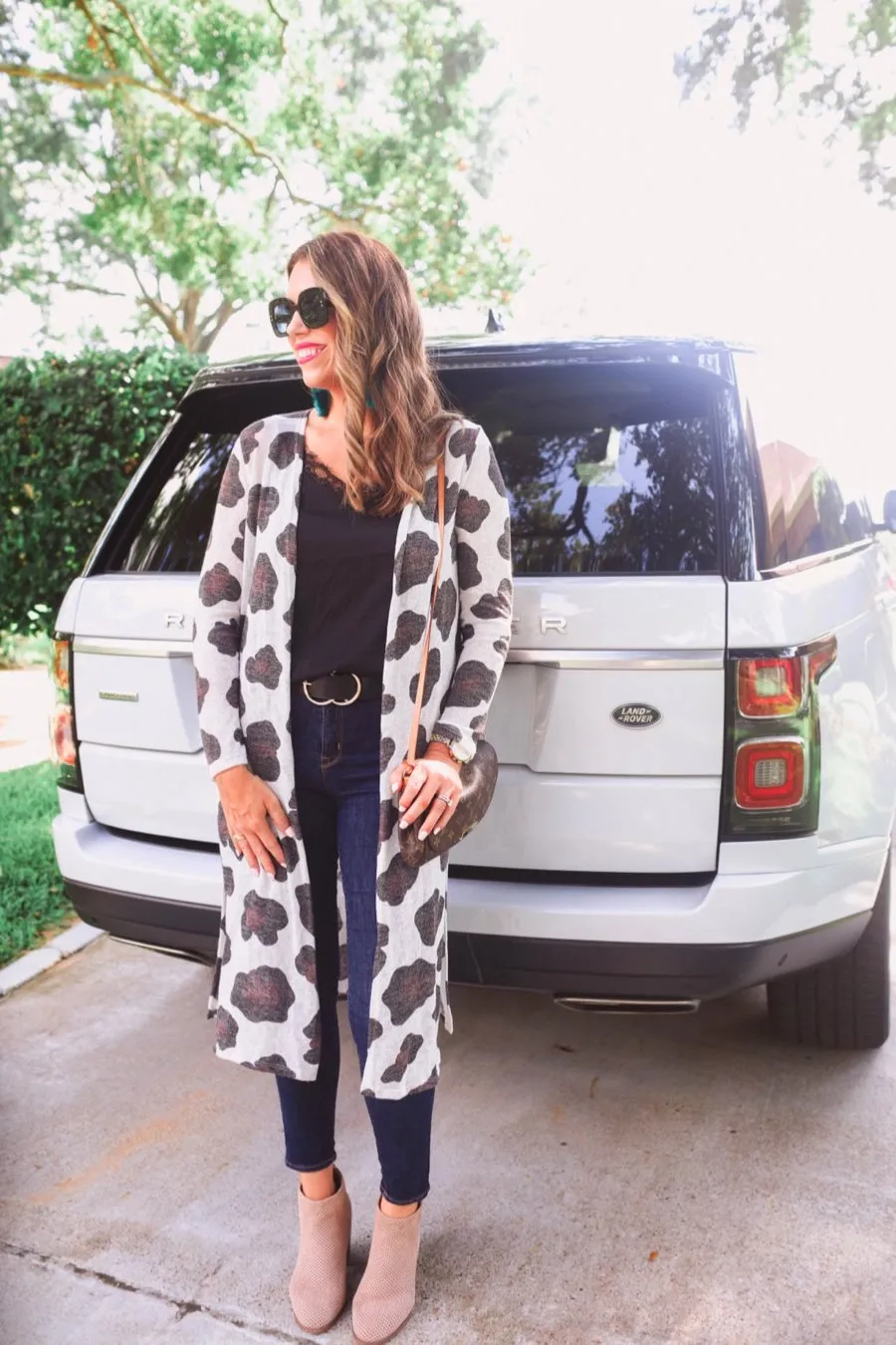 Ava Leopard Long Cardigan