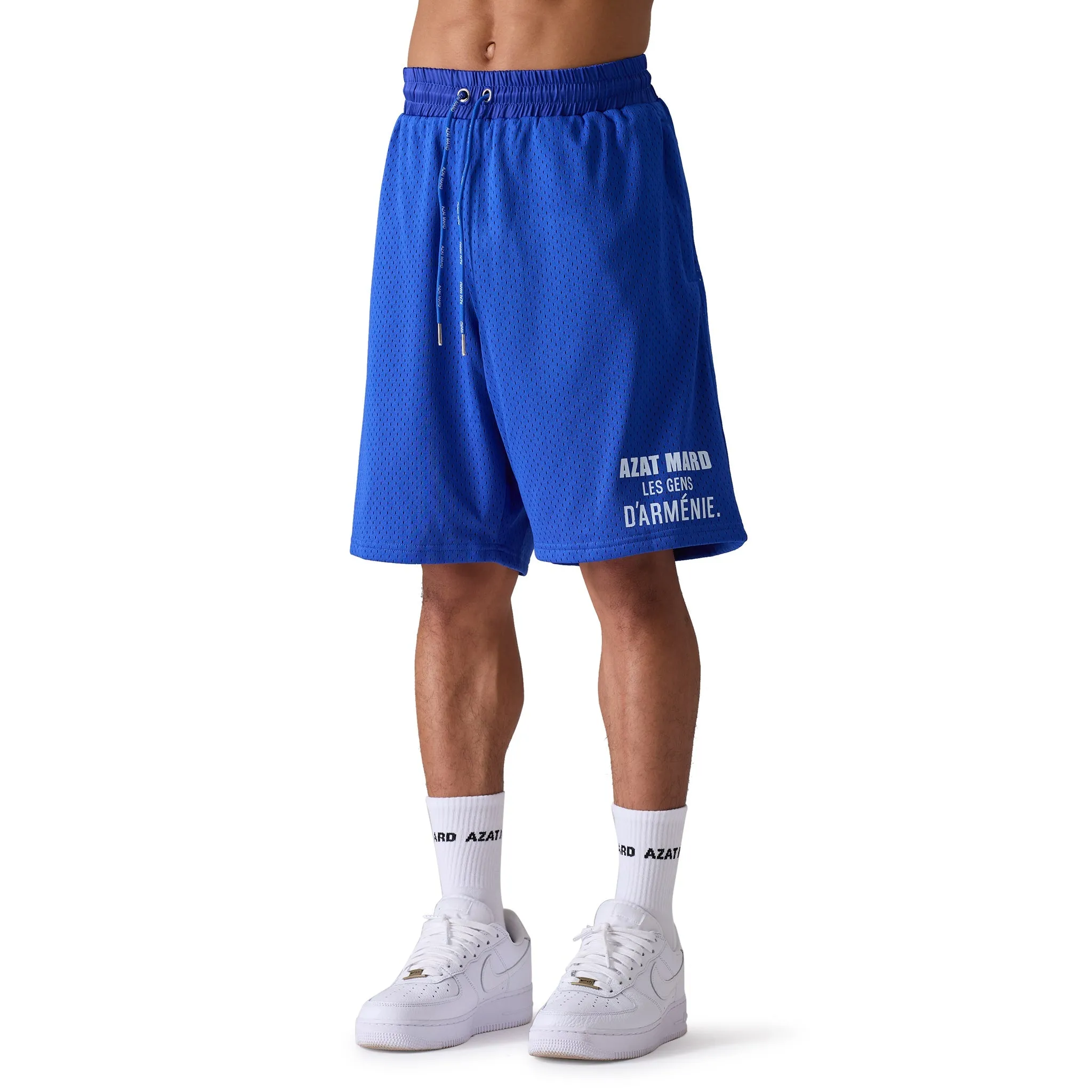 Azat Mard Les Gens Mesh Shorts Blue