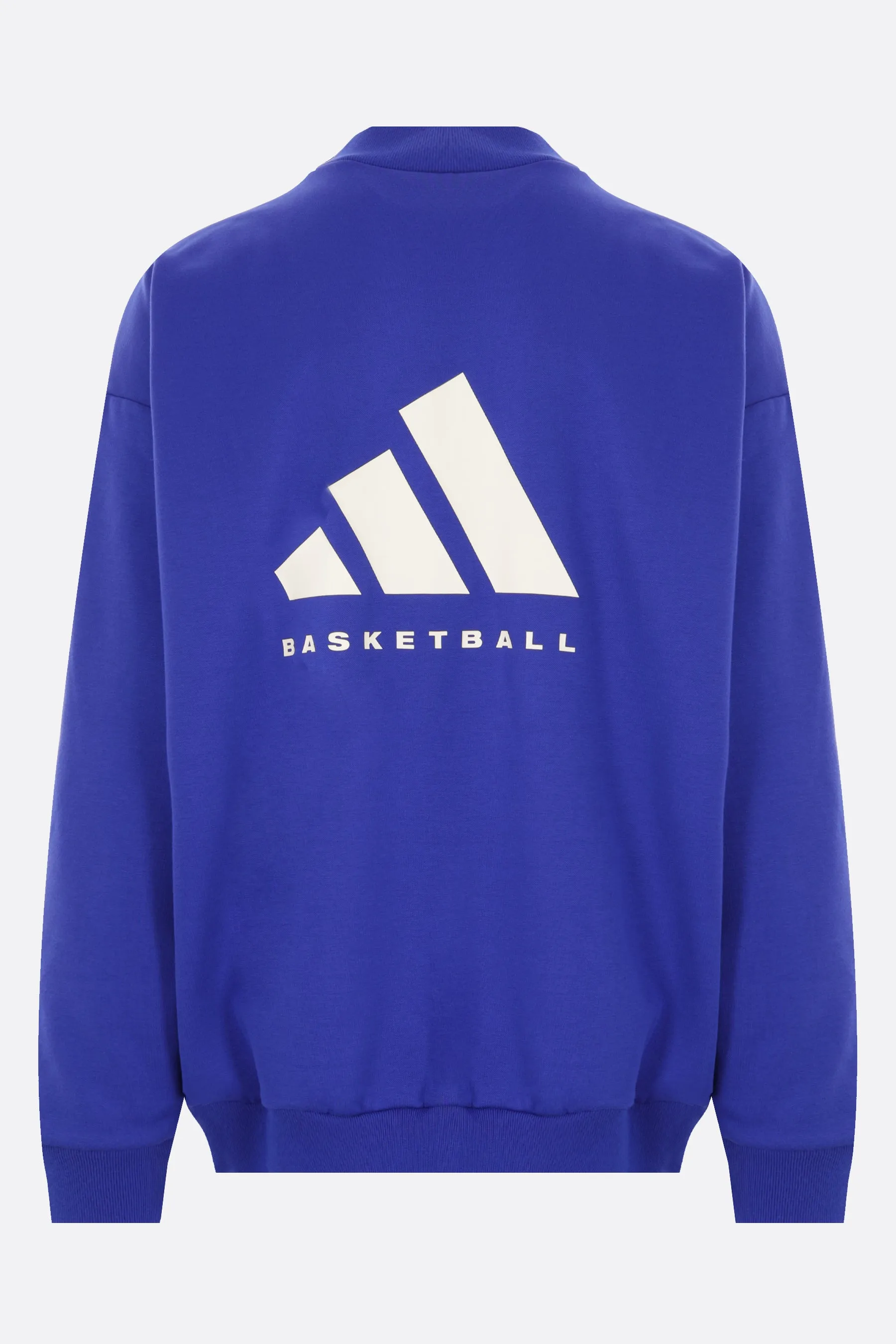 Basketball logo printed recycled fleece sweatshirt