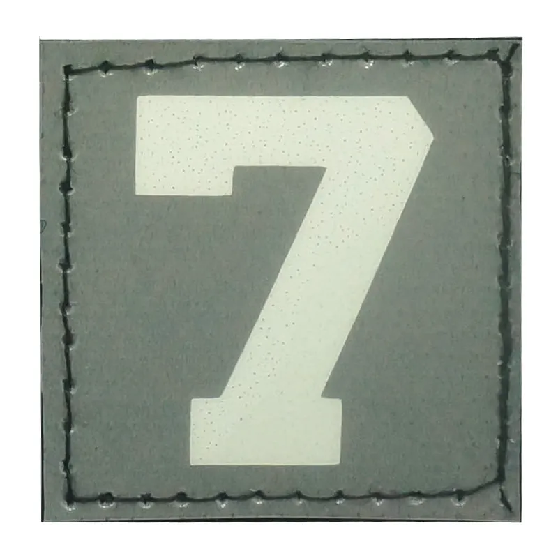 BIG NUMBER 7 PATCH - BLUE GLOW IN THE DARK