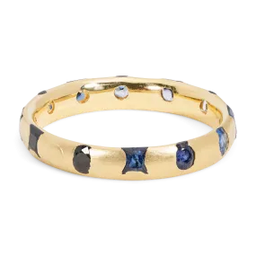 Black & Blue Fade Celeste Ring - Size 10.5 - 11652