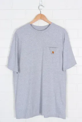 CARHARTT Grey 'Classic Fit' Pocket Tee (L Tall)