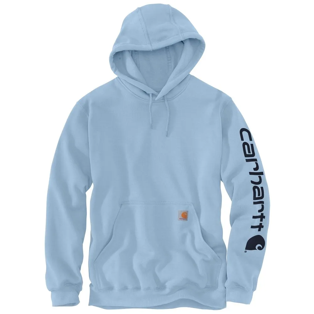 'Carhartt' Men's Midweight Sleeve Logo Hoodie - Fog Blue