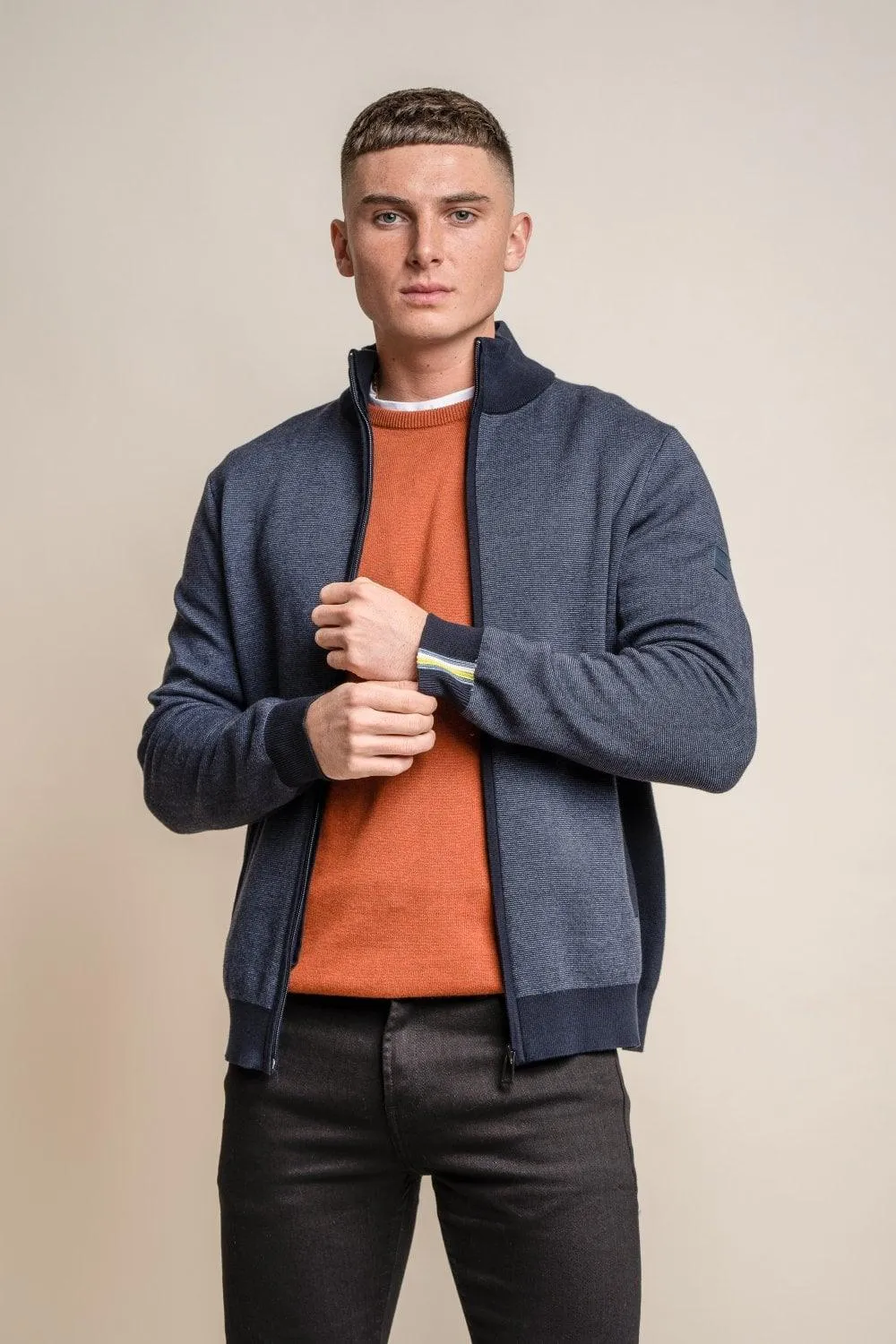 Cavani Artega Knitted Cardigan Navy