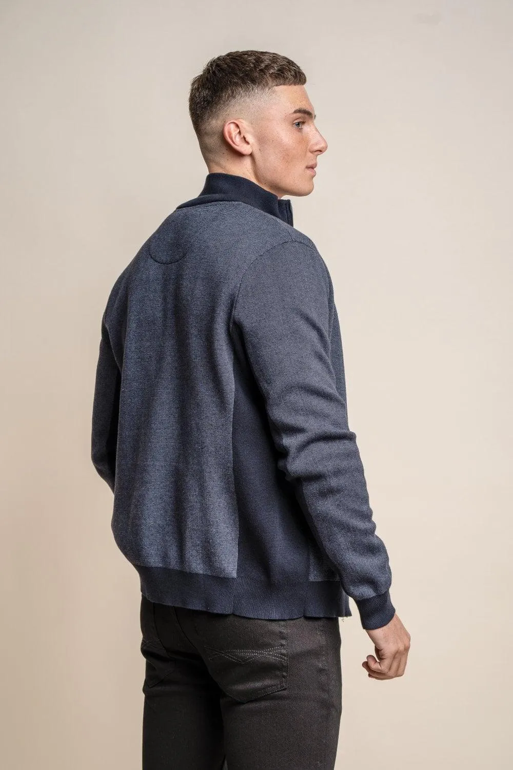 Cavani Artega Knitted Cardigan Navy