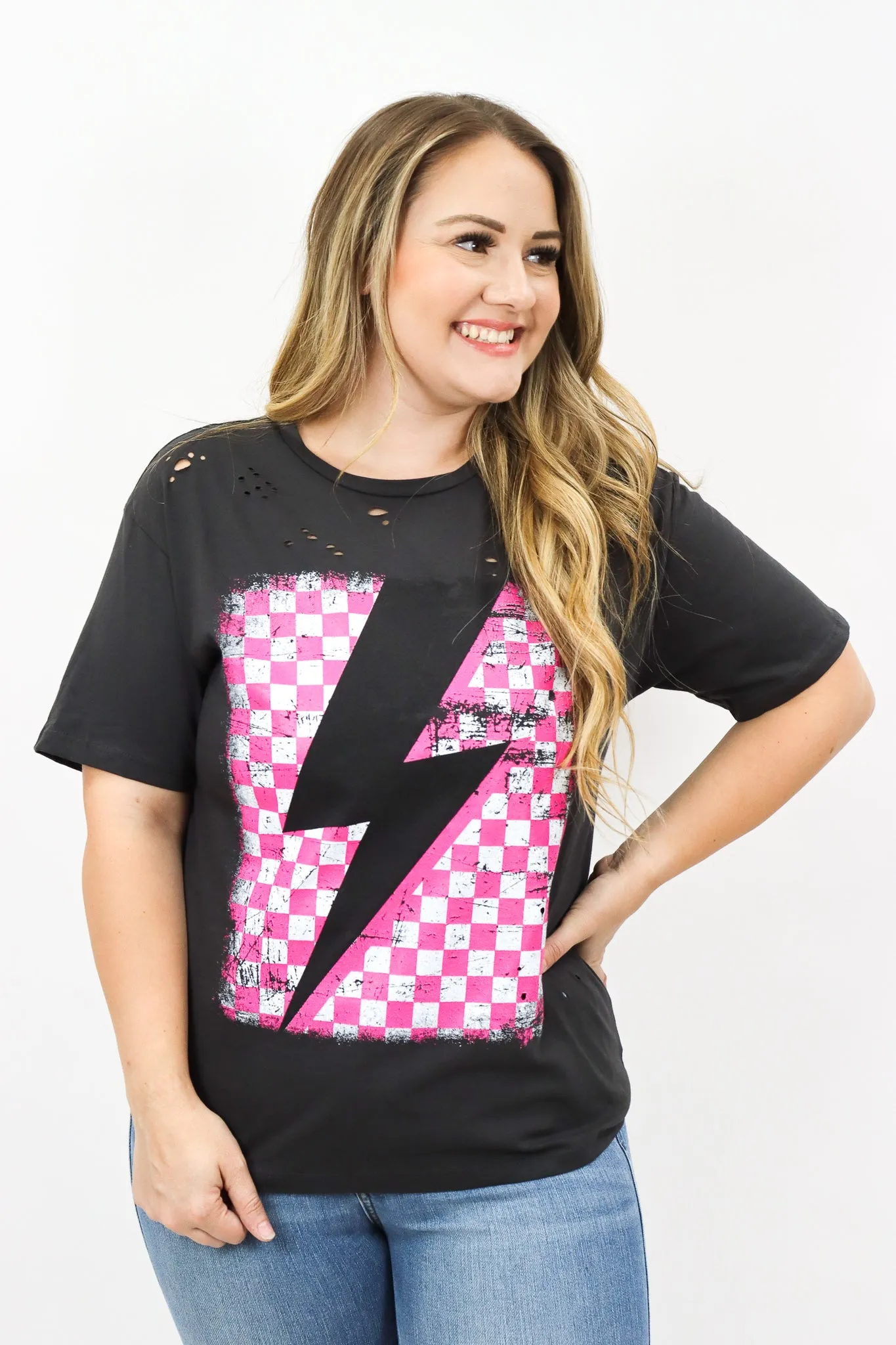 Checkered Bolt Graphic Tee