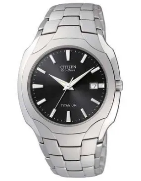 Citizen Mens Eco-Drive - Titanium - Black Dial - Date