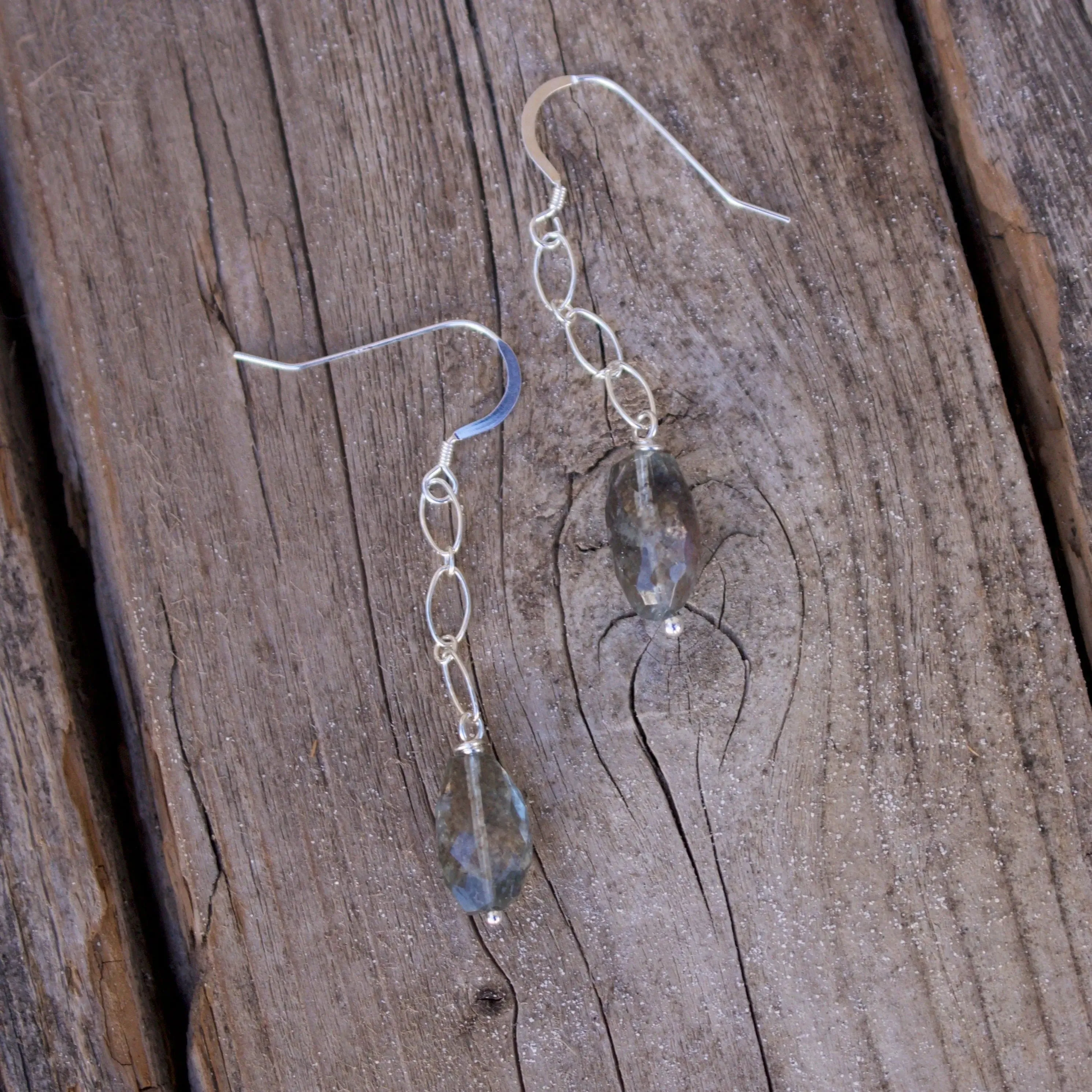 Copper Aquamarine Earrings