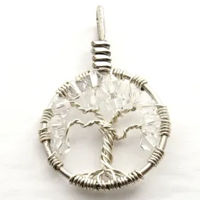 Crystal Tree of Life Pendant ~ April Birthstone