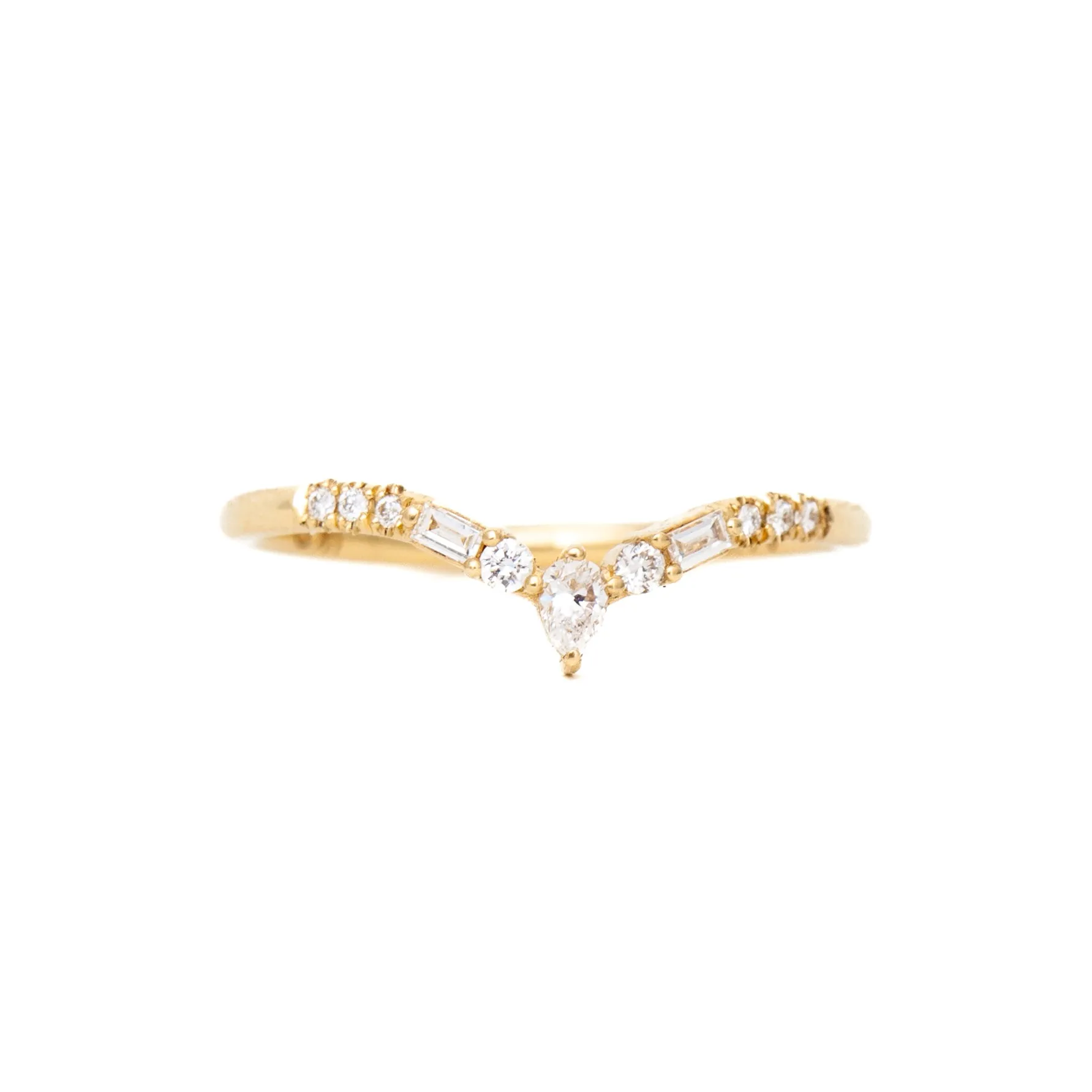 Diamond Baguette Peak Equilibrium Ring