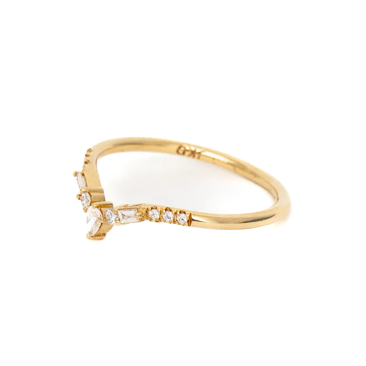 Diamond Baguette Peak Equilibrium Ring