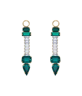 Emerald Baguette Huggie Charms