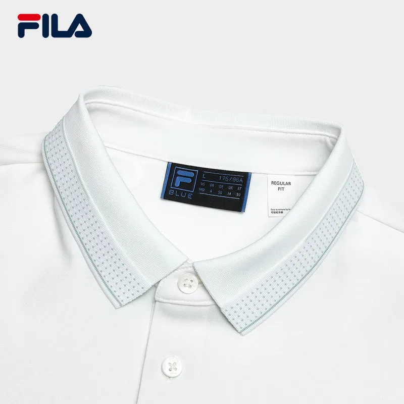 FILA CORE LIFESTYLE BLUE Men Short Sleeve Polo (Blue / White)