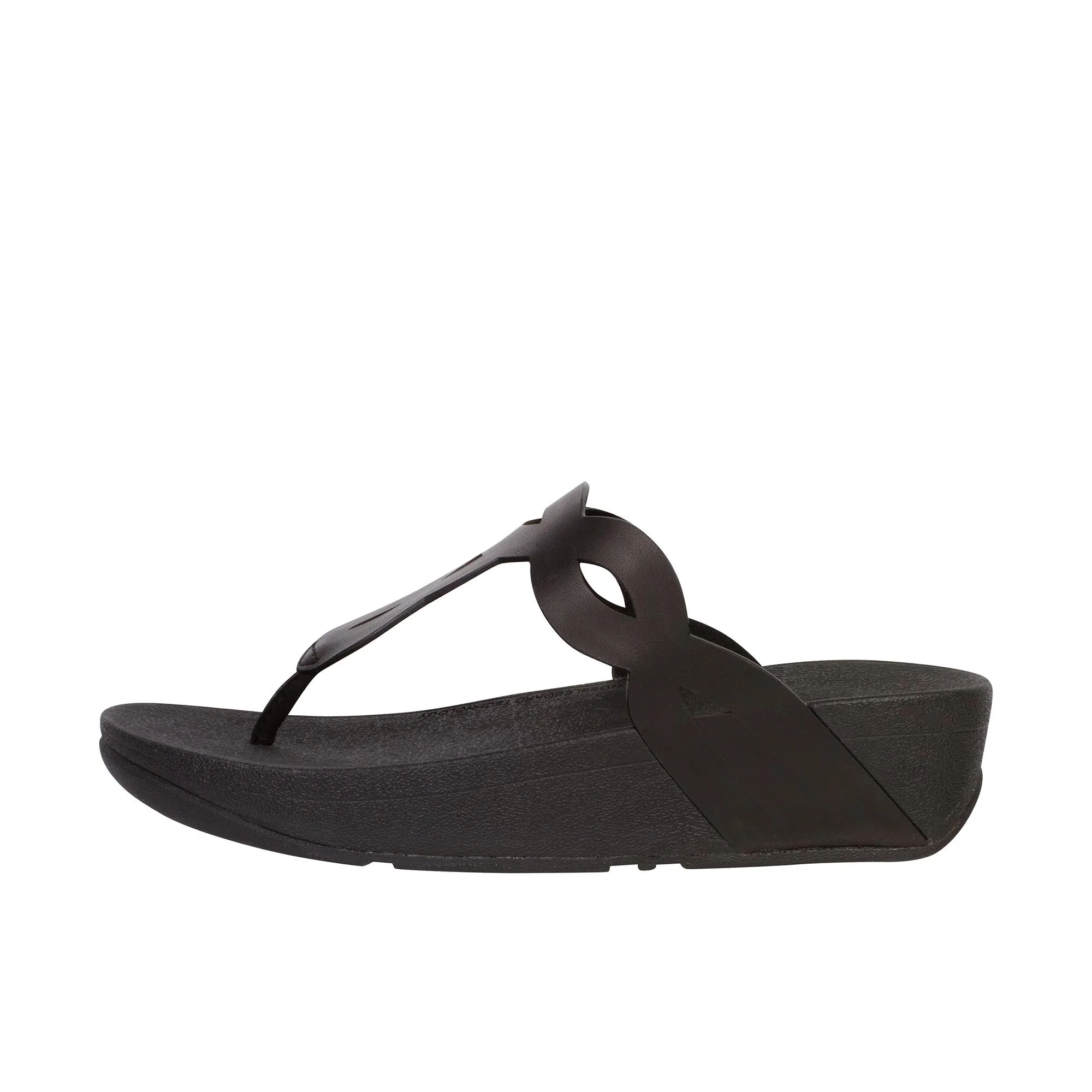 FitFlop Womens EVA Interlace Toe Thongs Black