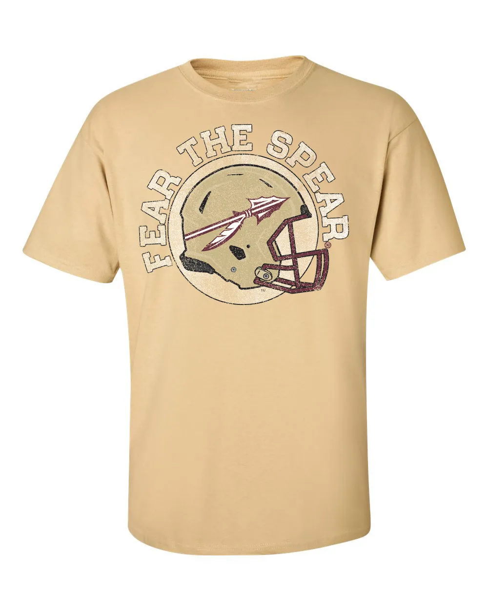 FSU Helmet Circle Gold Thrifted Tee