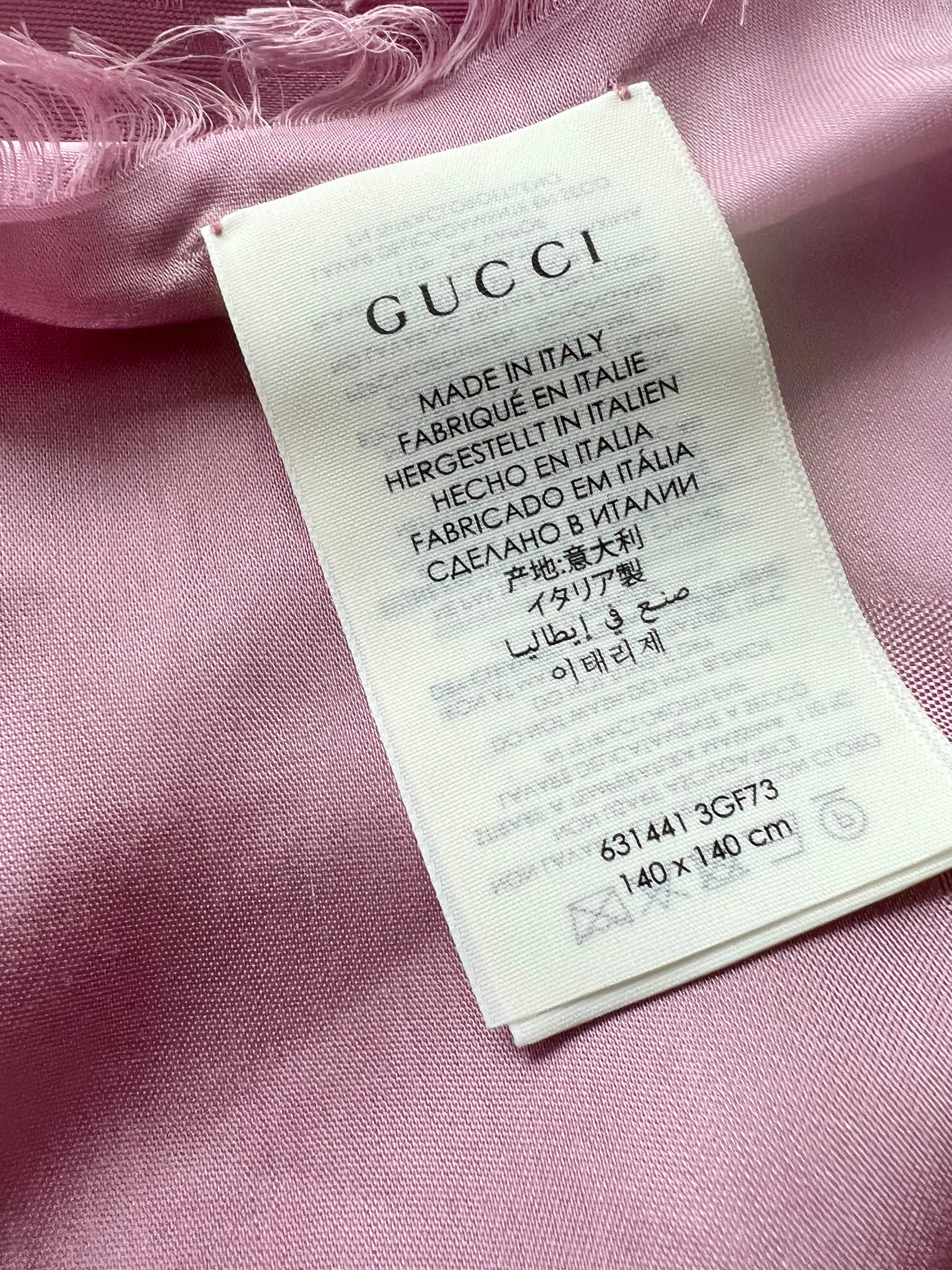 Gucci GG Jacquard Silk Shawl