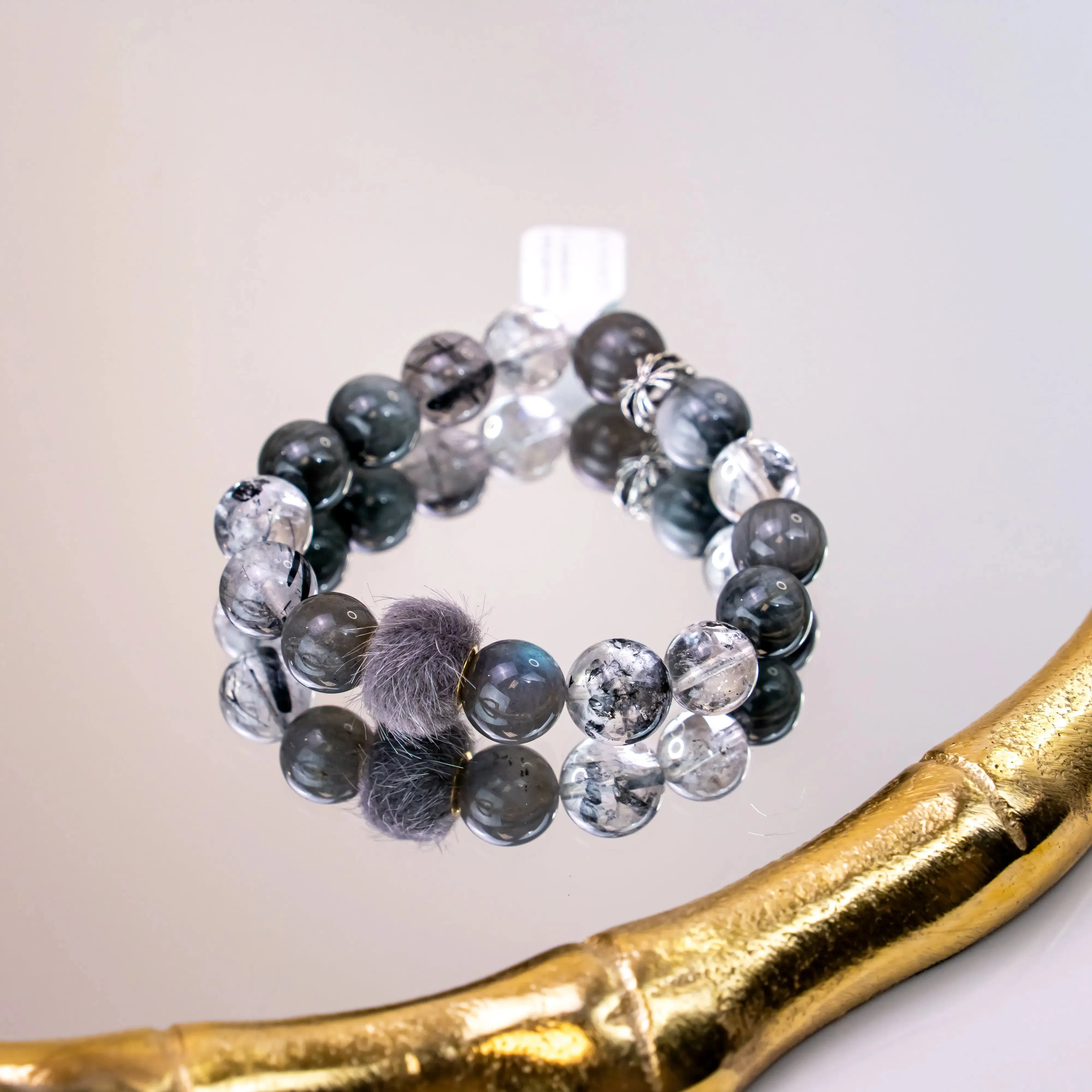 Herkimer Diamond Labradorite Eagle Eye Stone Bracelet