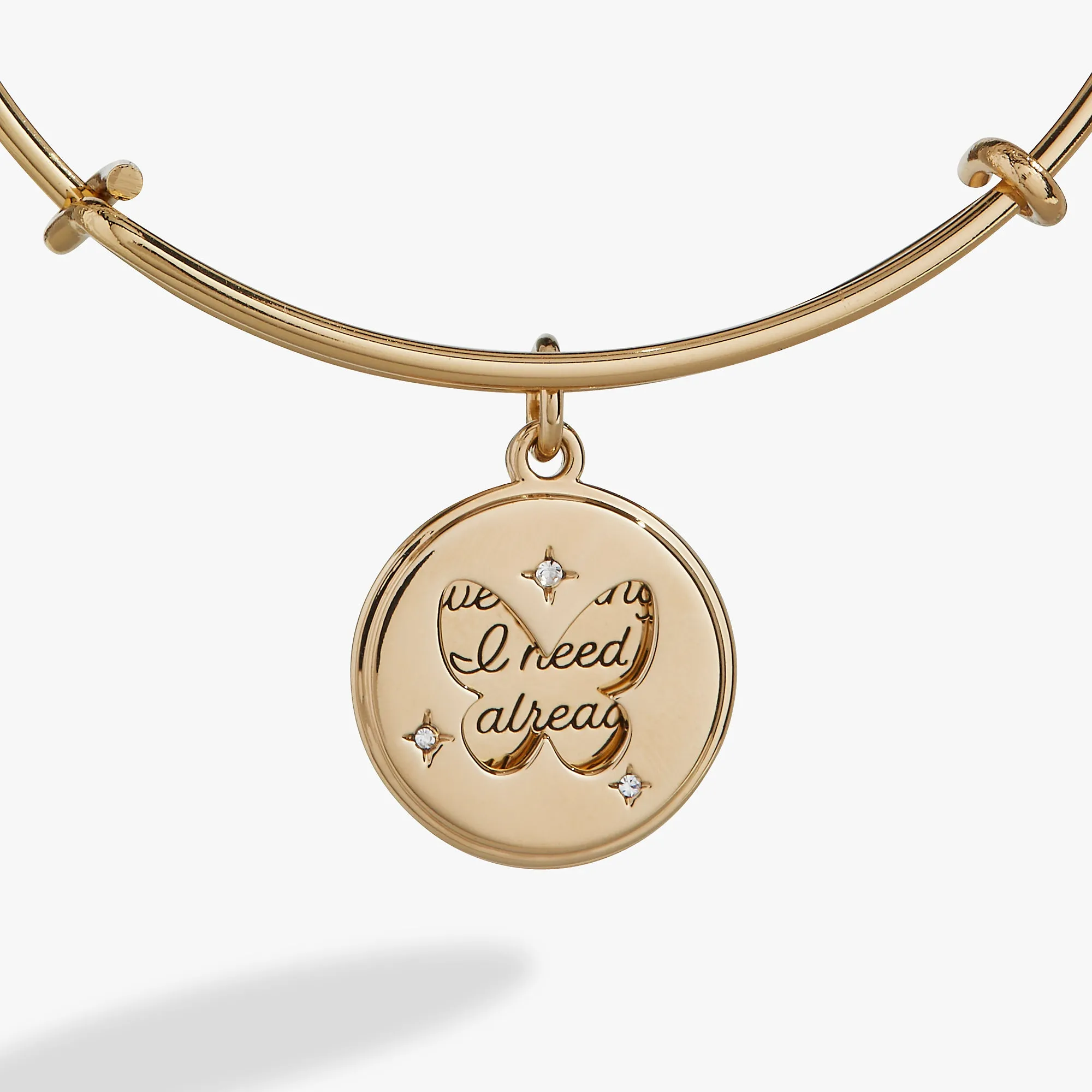 Hidden Message Butterfly Affirmation Bangle