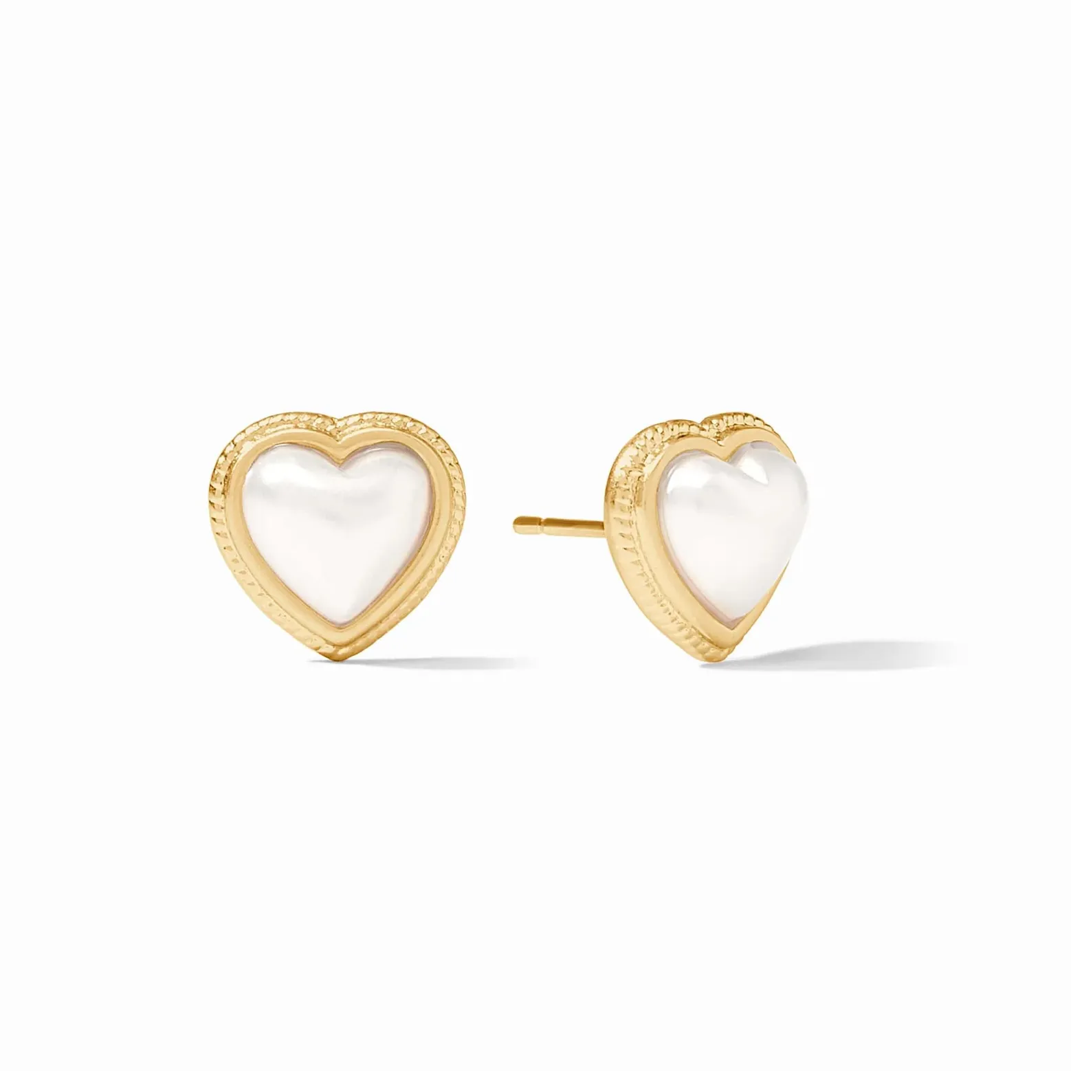 Julie Vos Heart Stud, Pearl