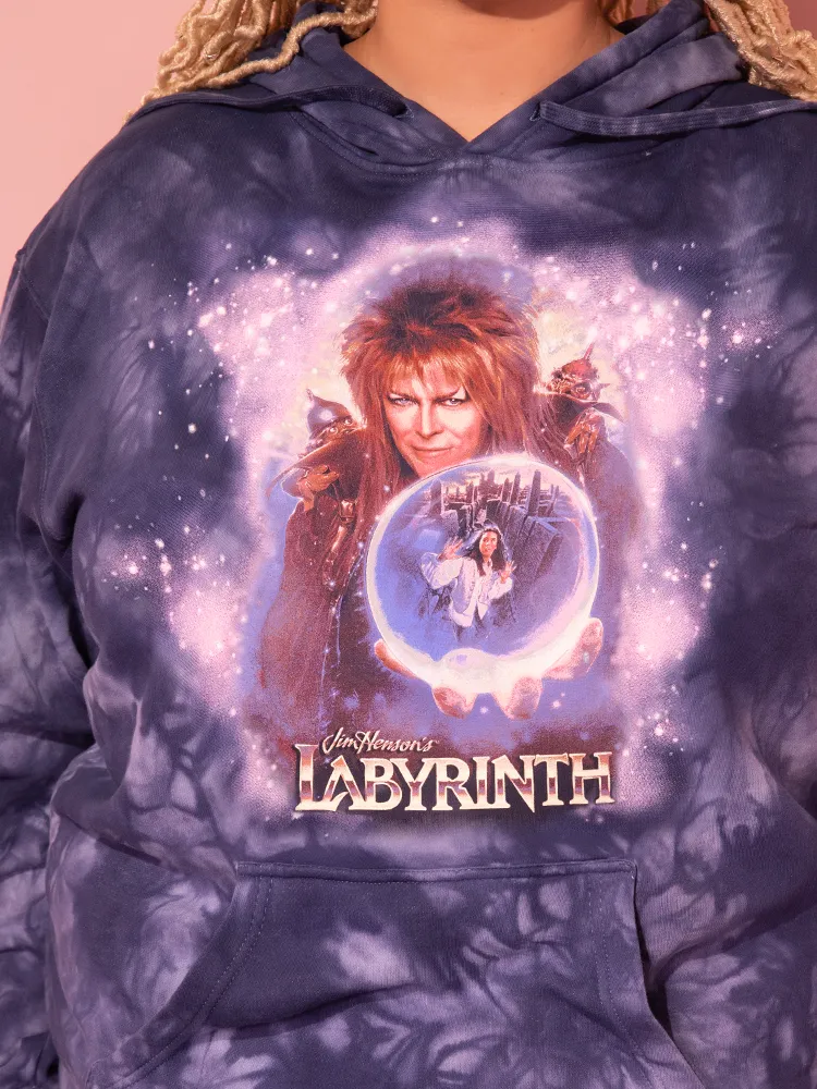 LABYRINTH™ Goblin King Hoodie in Midnight Blue Tie Dye (UNISEX)