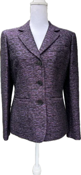 Lafayette 148 Purple Tweed Blazer, 4