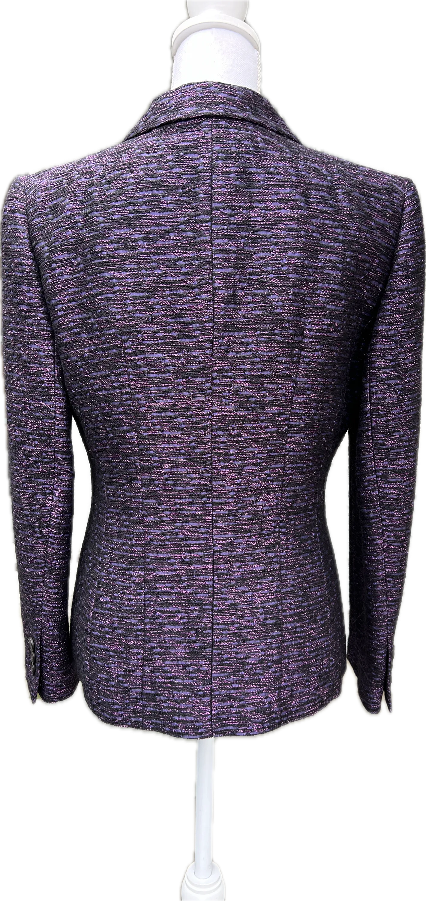 Lafayette 148 Purple Tweed Blazer, 4