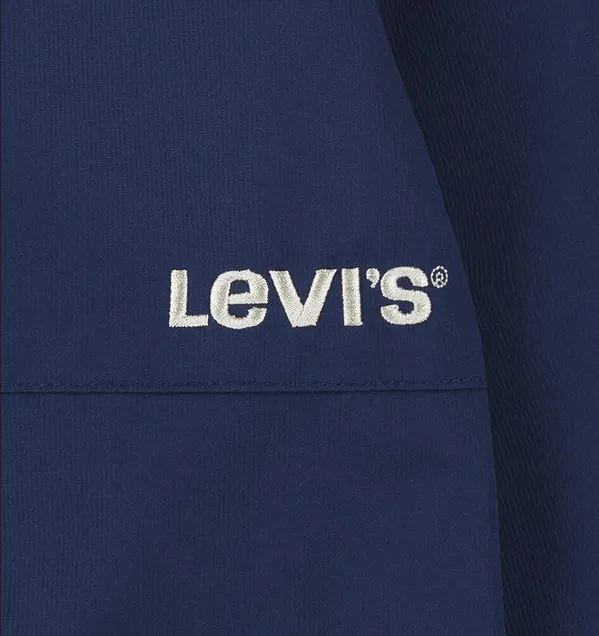 Levi's Kids Stowaway children's hooded windbreaker 8EK396-BCF blue