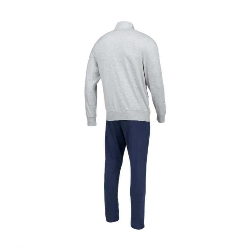 Lotto men's tracksuit in light cotton Dual V Mel 216886 1PA light grey-blue