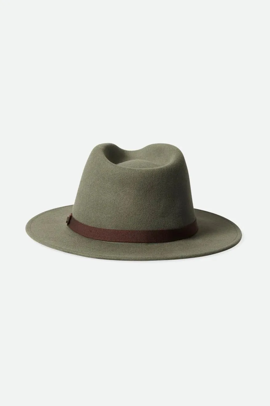 Messer Packable Fedora (Unisex) - Light Moss