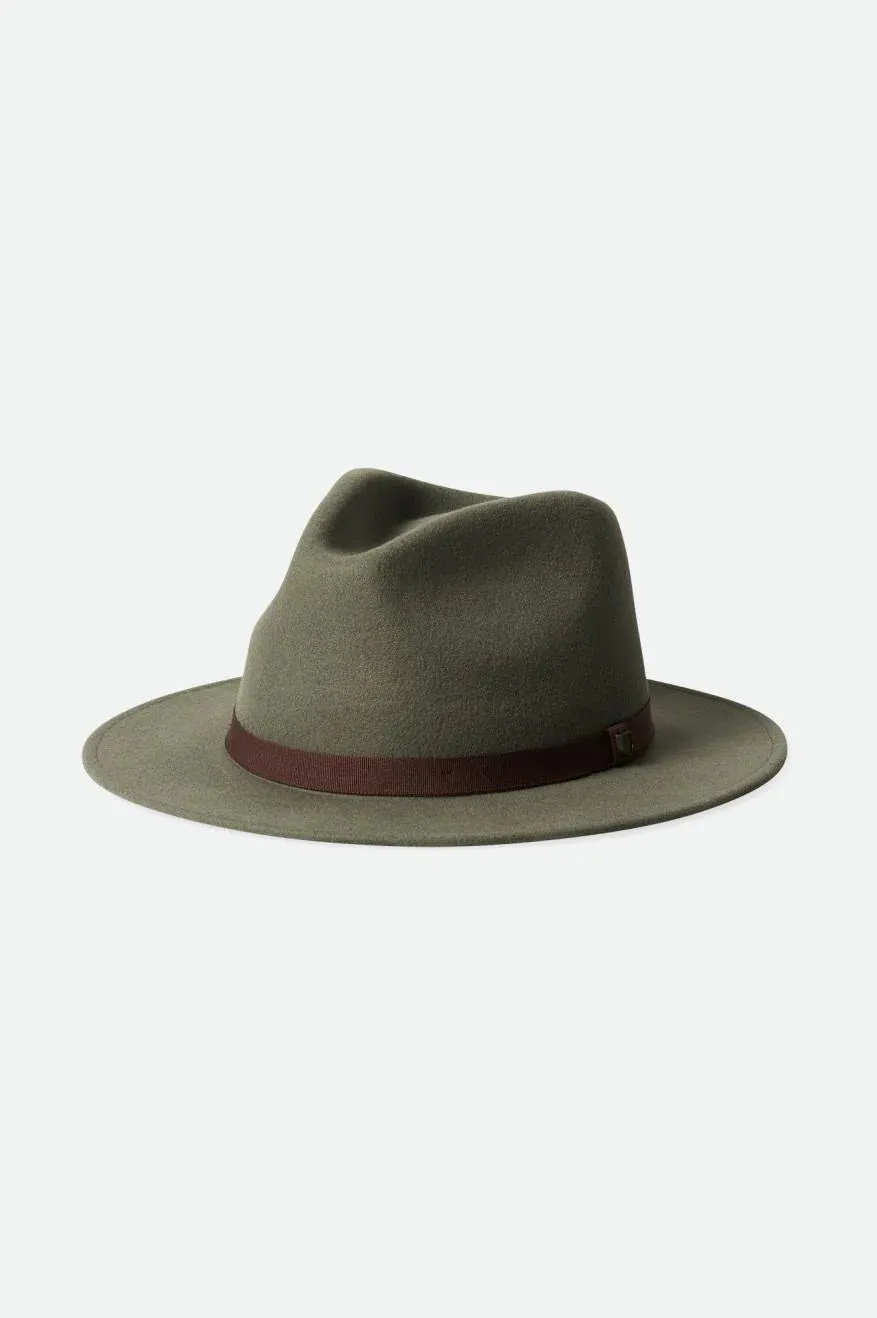 Messer Packable Fedora (Unisex) - Light Moss