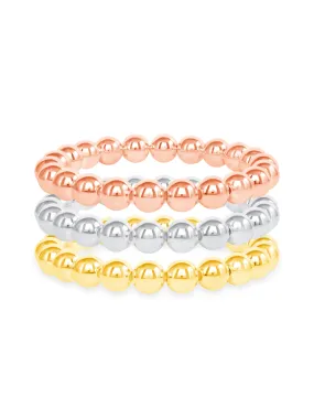 Mixed Metal Bracelet Set - 8mm