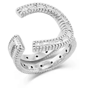 Montana Silversmiths In Step Crystal Open Ring