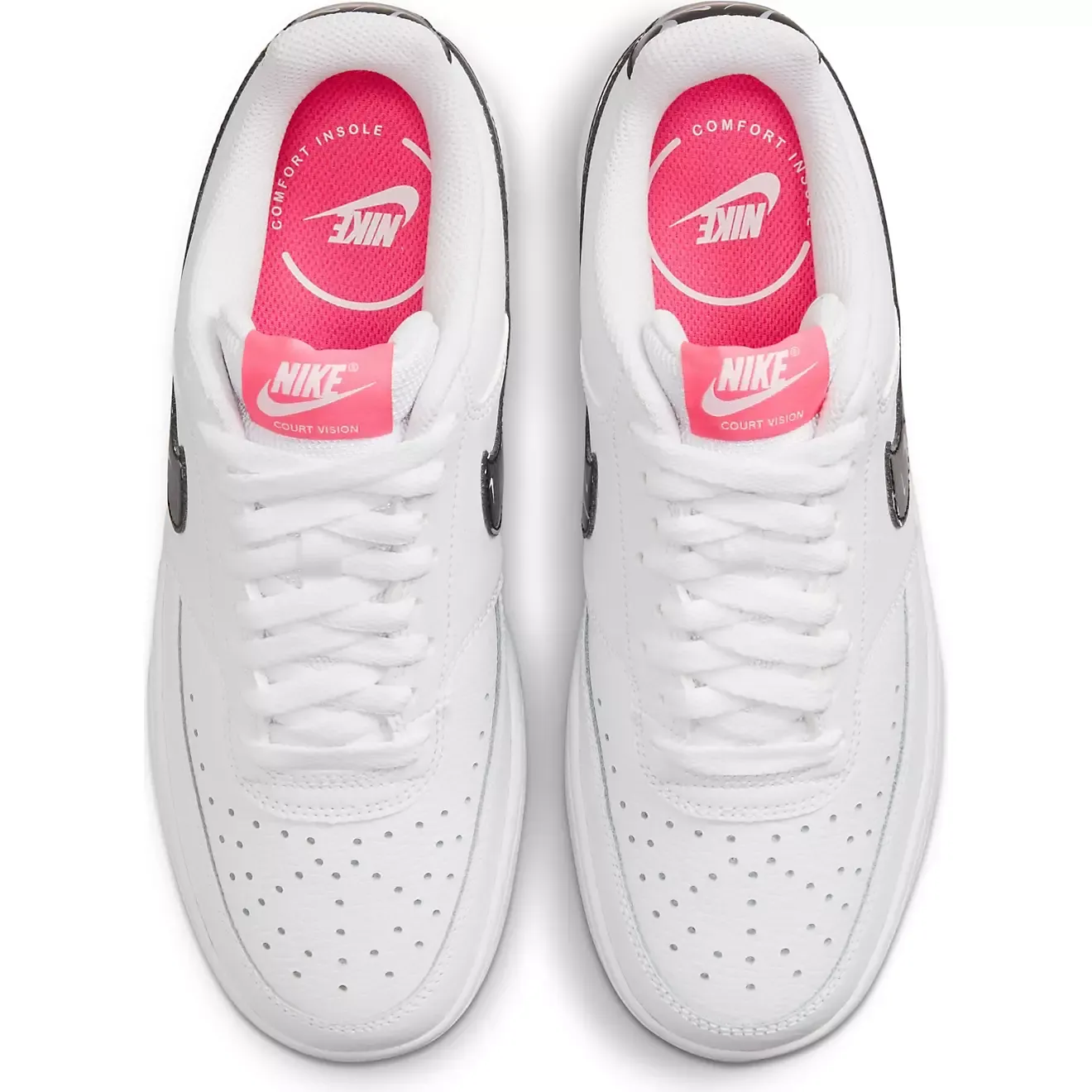 Nike Women's Court Vision Low Shoes - White / Pink / Multi