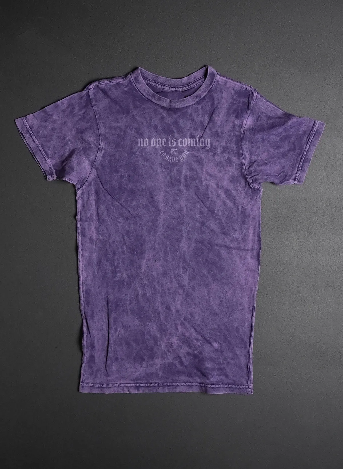 NO ONE IS COMING OVERSIZED TEE- PURPLE