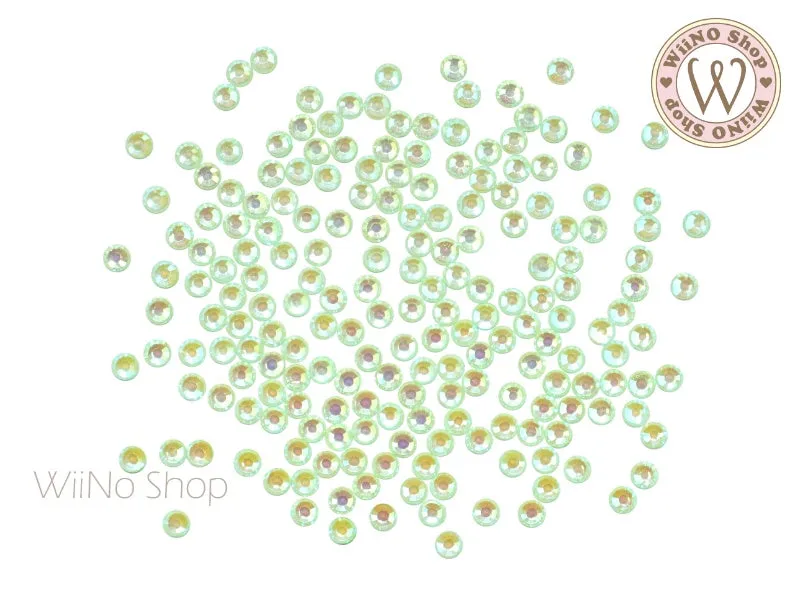 Pastel Green Luminous Round Flatback Crystal (ss6-ss20)